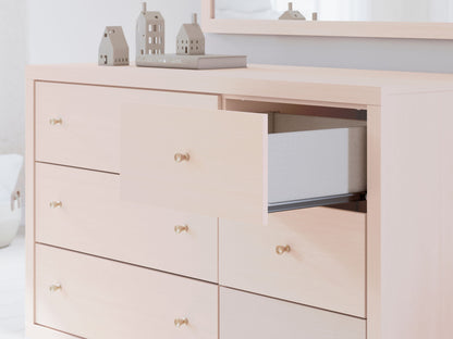 Wistenpine - Dresser And Mirror - Blush