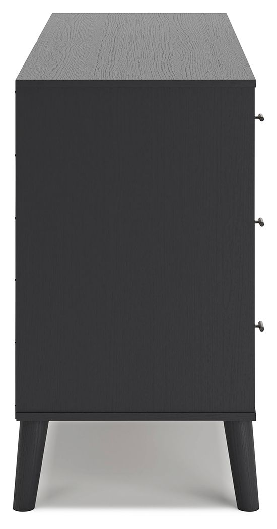 Charlang - Six Drawer Dresser - Black / Gray