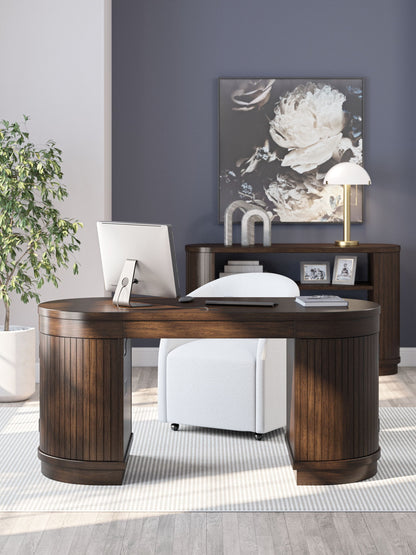 Korestone - Home Office Desk - Warm Brown