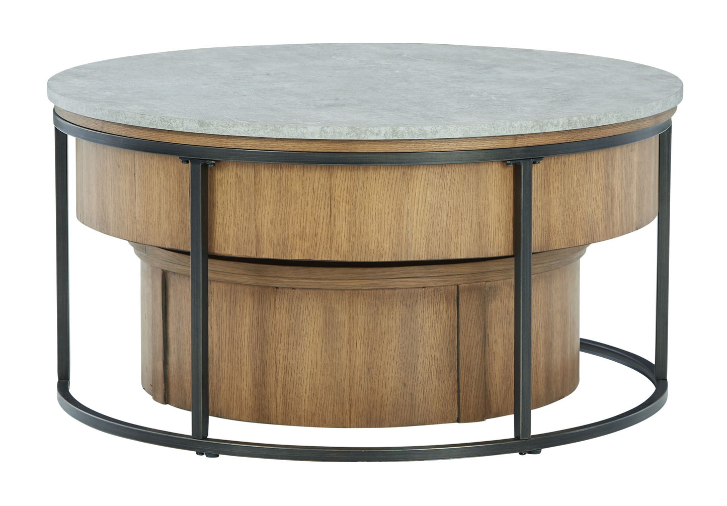 Fridley - Nesting Cocktail Tables (Set of 2) - Gray / Brown / Black