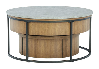 Fridley - Nesting Cocktail Tables (Set of 2) - Gray / Brown / Black