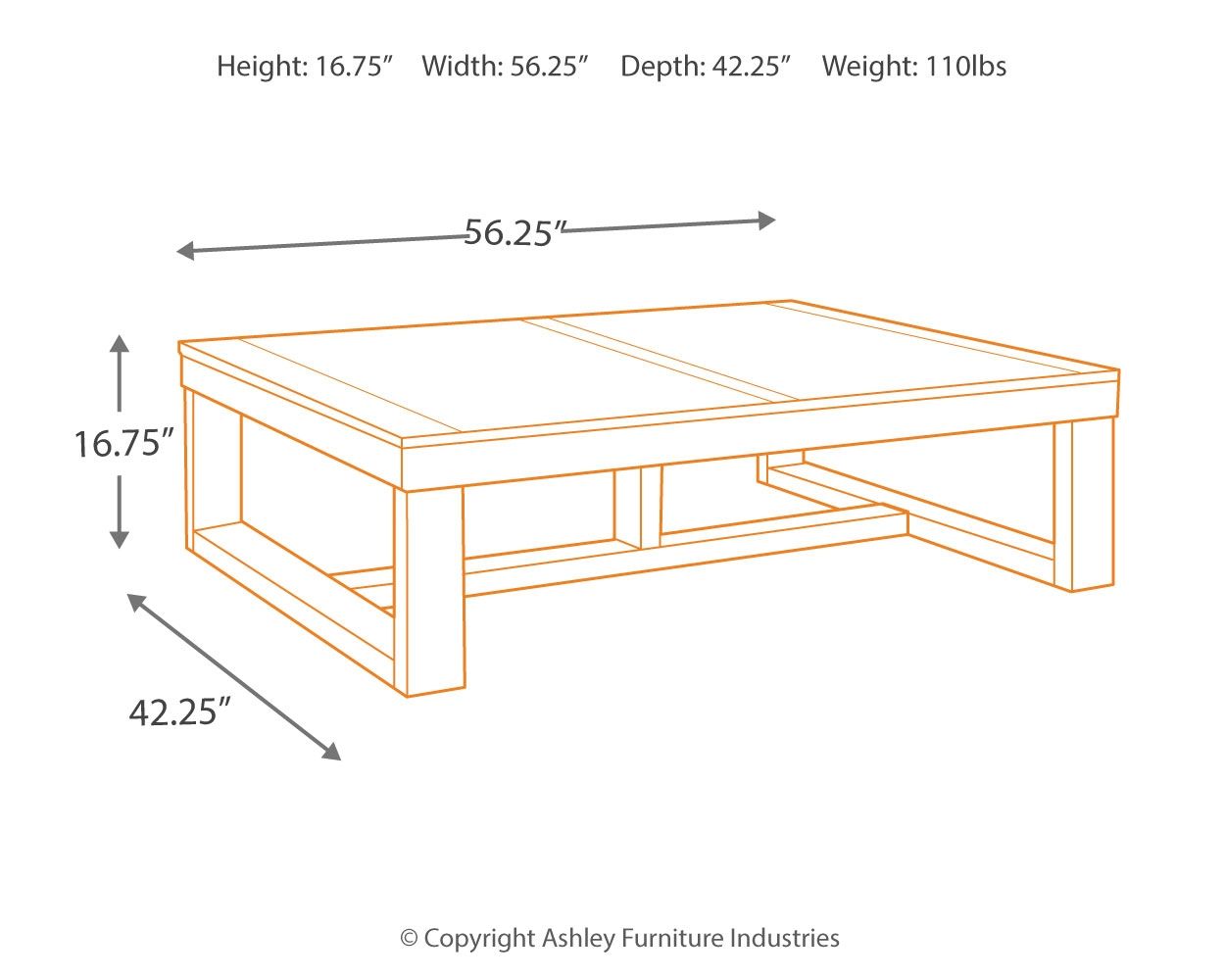 Watson - Rectangular Cocktail Table - Dark Brown