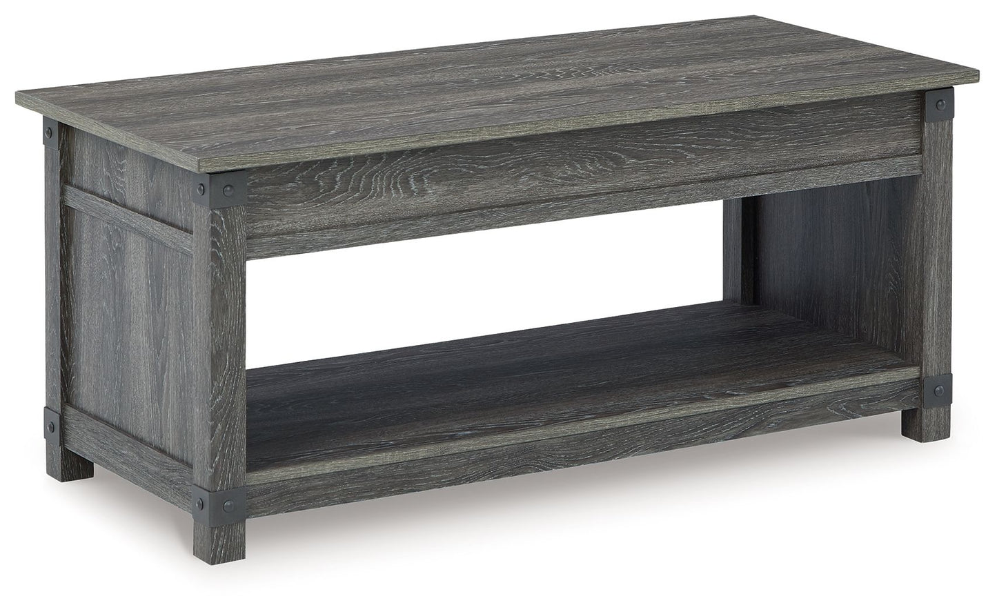 Freedan - Rect Lift Top Cocktail Table - Grayish Brown