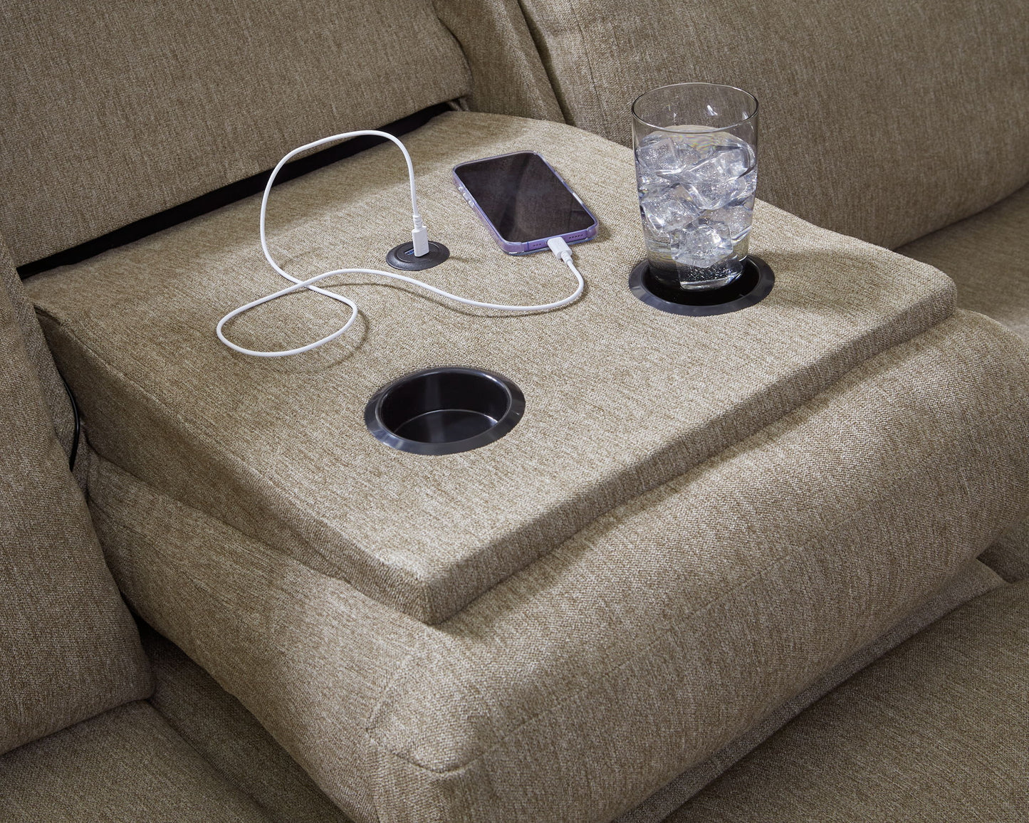 Side-Swipe - Reclining Sofa With Drop Down Table
