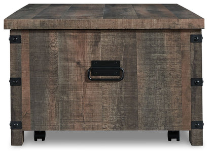 Hollum - Lift Top Cocktail Table - Rustic Brown
