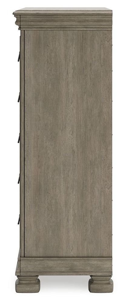 Lexorne - Five Drawer Chest - Gray