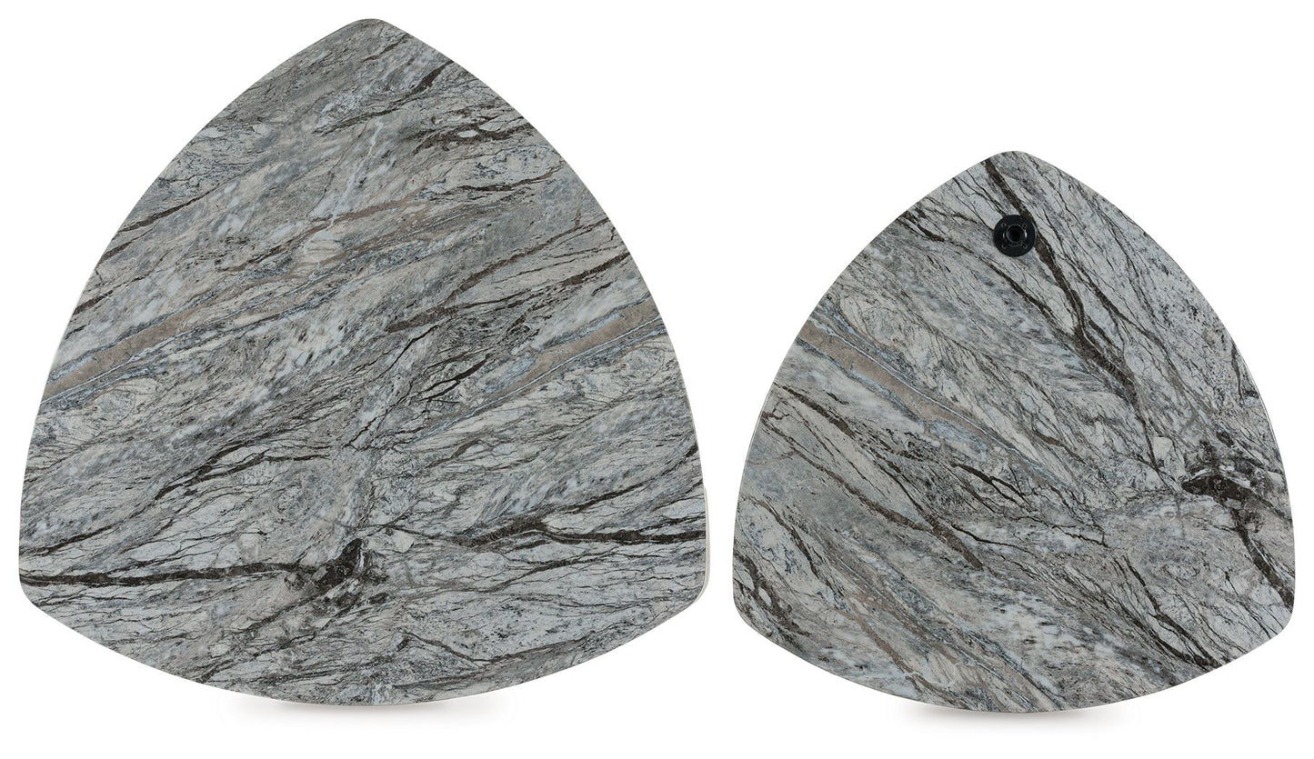 Surmour - Stacked Cocktail Table - Gray / Brown