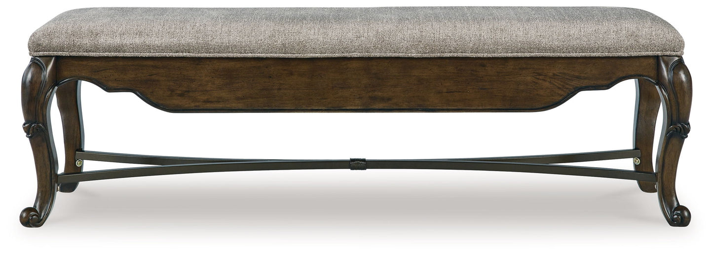 Maylee - Dark Brown - Upholstered Storage Bench