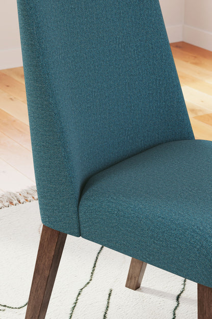 Lyncott - Dining Uph Side Chair (Set of 2) - Blue / Brown