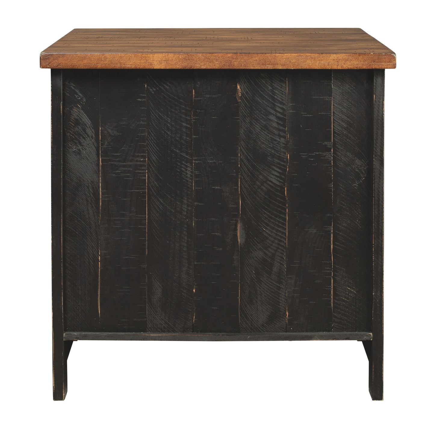 Valebeck - Rectangular End Table - Black / Brown