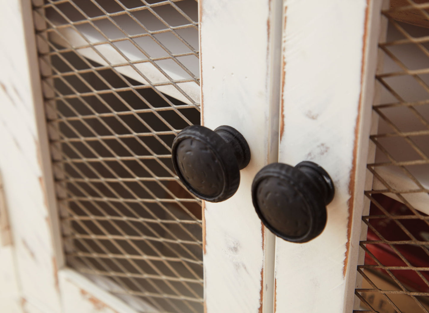 Wystfield - Rectangular End Table - 2 Doors - White / Brown