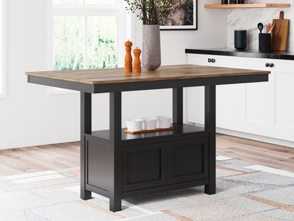 Wildenauer - Rectangular Dining Room Counter Table - Brown / Black