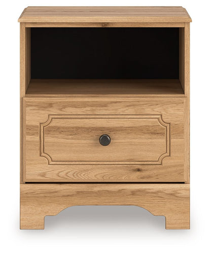 Aleaport - Warm Brown - One Drawer Night Stand