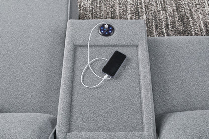 ModMax II - Salt And Pepper - Reclining Sectional