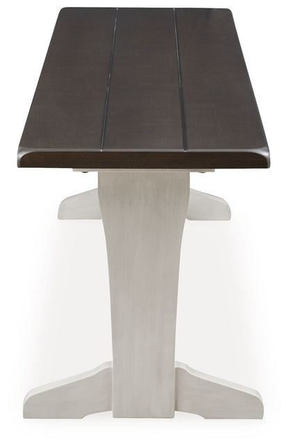 Darborn - Large Dining Room Bench - Gray / Brown
