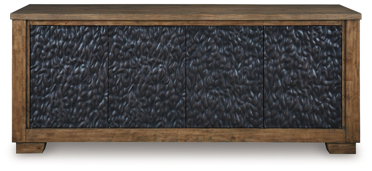 Rosswain - Extra Large TV Stand - Warm Brown