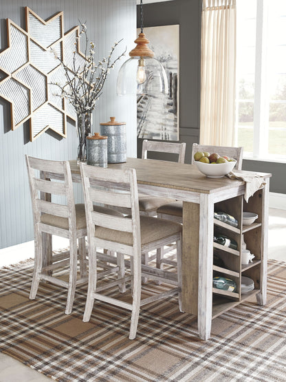 Skempton - Rectangular Counter Table With Storage - White