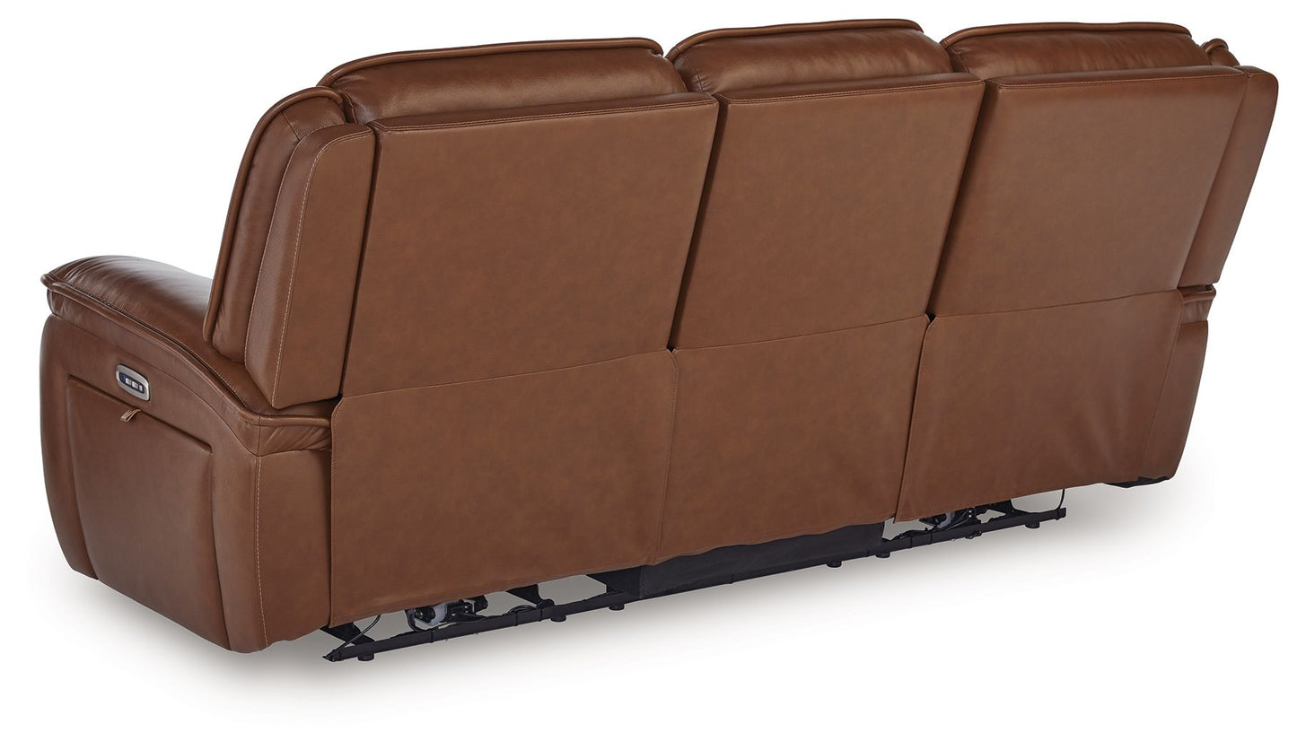 Healy Pier - Power Reclining Sofa / Adj Headrest - Chocolate
