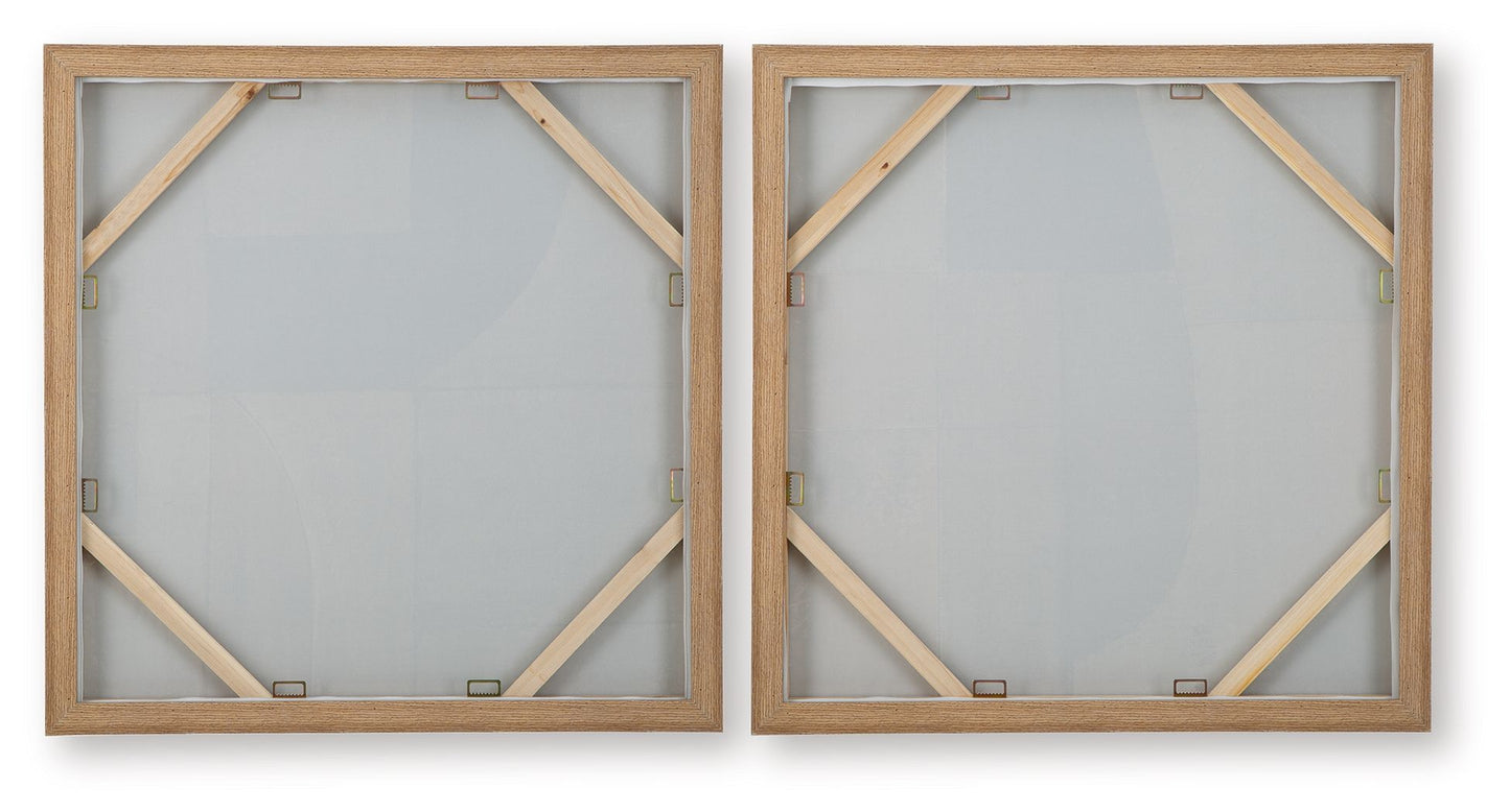 Bexlen - Wall Art Set (Set of 2) - Tan / Taupe / Black