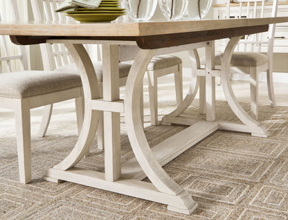 Shaybrock - Rectangular Dining Room Extension Table - Antique White / Brown