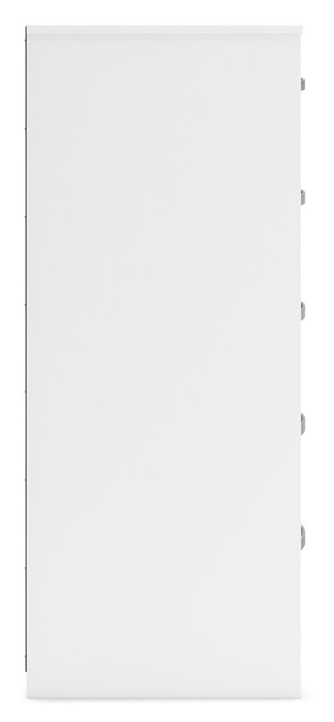 Flannia - Five Drawer Chest - 46" Height - White