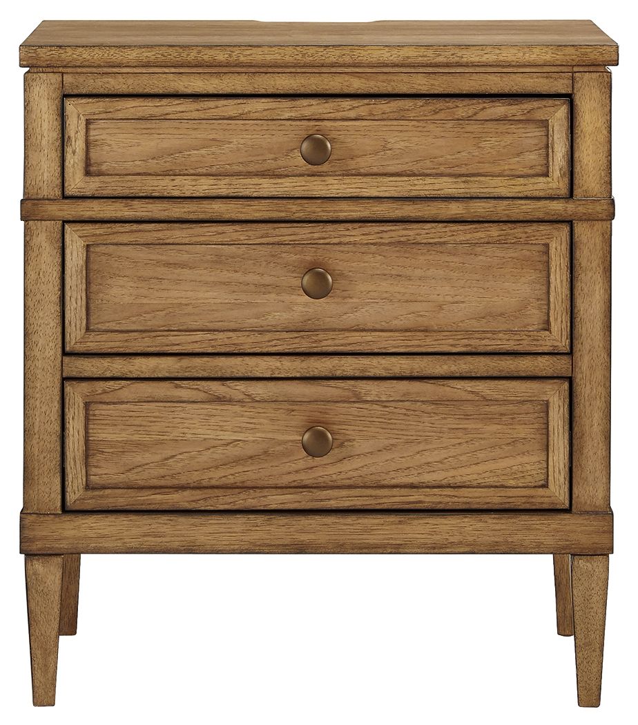 Sharlance - Brown - Three Drawer Night Stand
