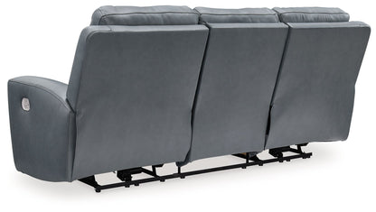Mindanao - 2 Pc. - Power Reclining Sofa, Power Reclining Loveseat with Console - Steel