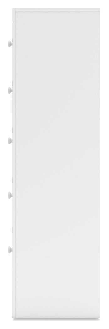 Mollviney - Five Drawer Chest - White