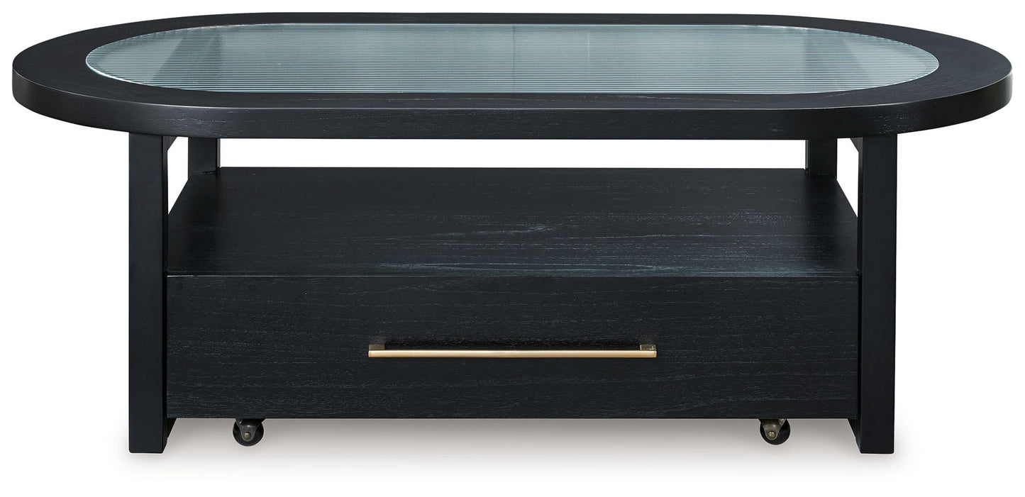 Winbardi - Oval Cocktail Table - Black