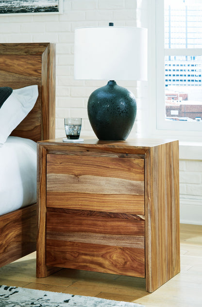 Dressonni - Two Drawer Night Stand - Brown