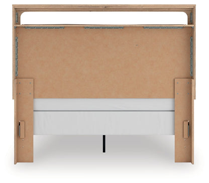 Kinlanni - 4 Pc. - Queen Panel Bed, Dresser, Mirror And Nightstand - Tan