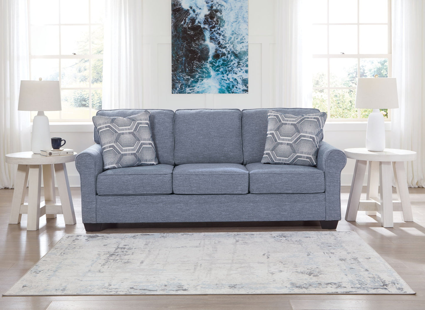 Carissa Manor - Queen Sofa Sleeper - Denim