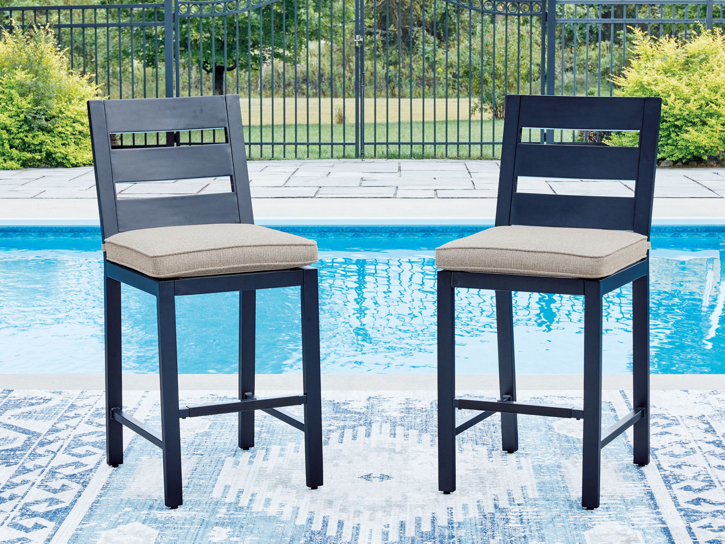 East Beach - Barstool (Set of 2) - Blue
