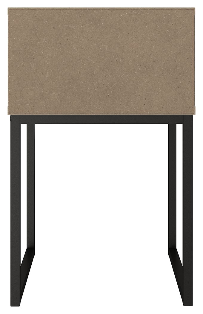 Neilsville - One Drawer Night Stand - Black / Gray