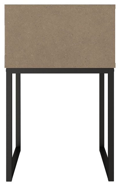 Neilsville - One Drawer Night Stand - Black / Gray