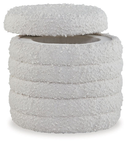 Duntler - Storage Ottoman - Ivory