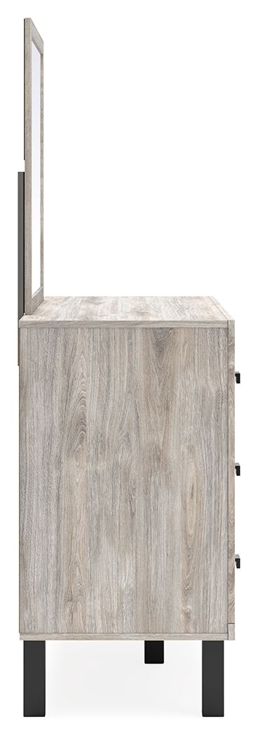 Vessalli - Dresser And Mirror - Gray