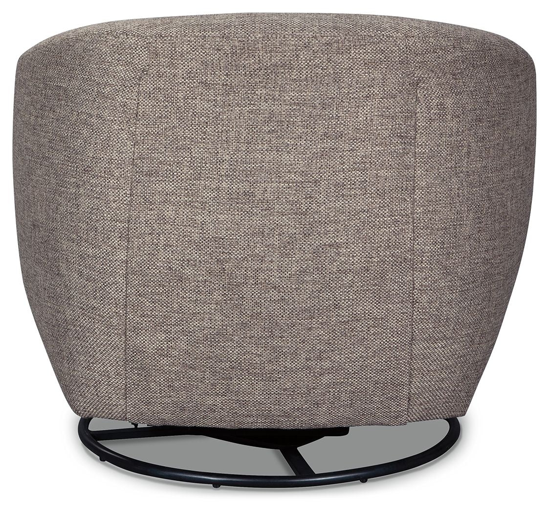 Upshur - Swivel Glider Accent Chair - Taupe