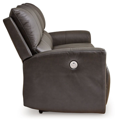 Boxmere - Reclining Power Sofa - Storm
