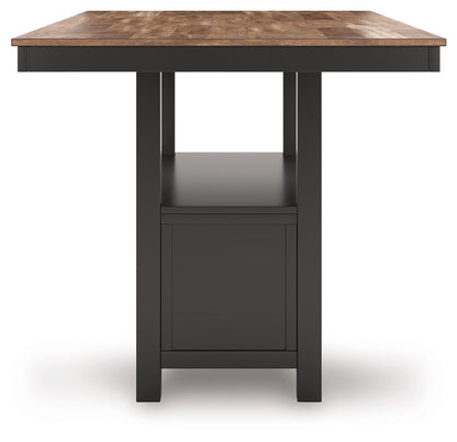 Wildenauer - Rectangular Dining Room Counter Table - Brown / Black