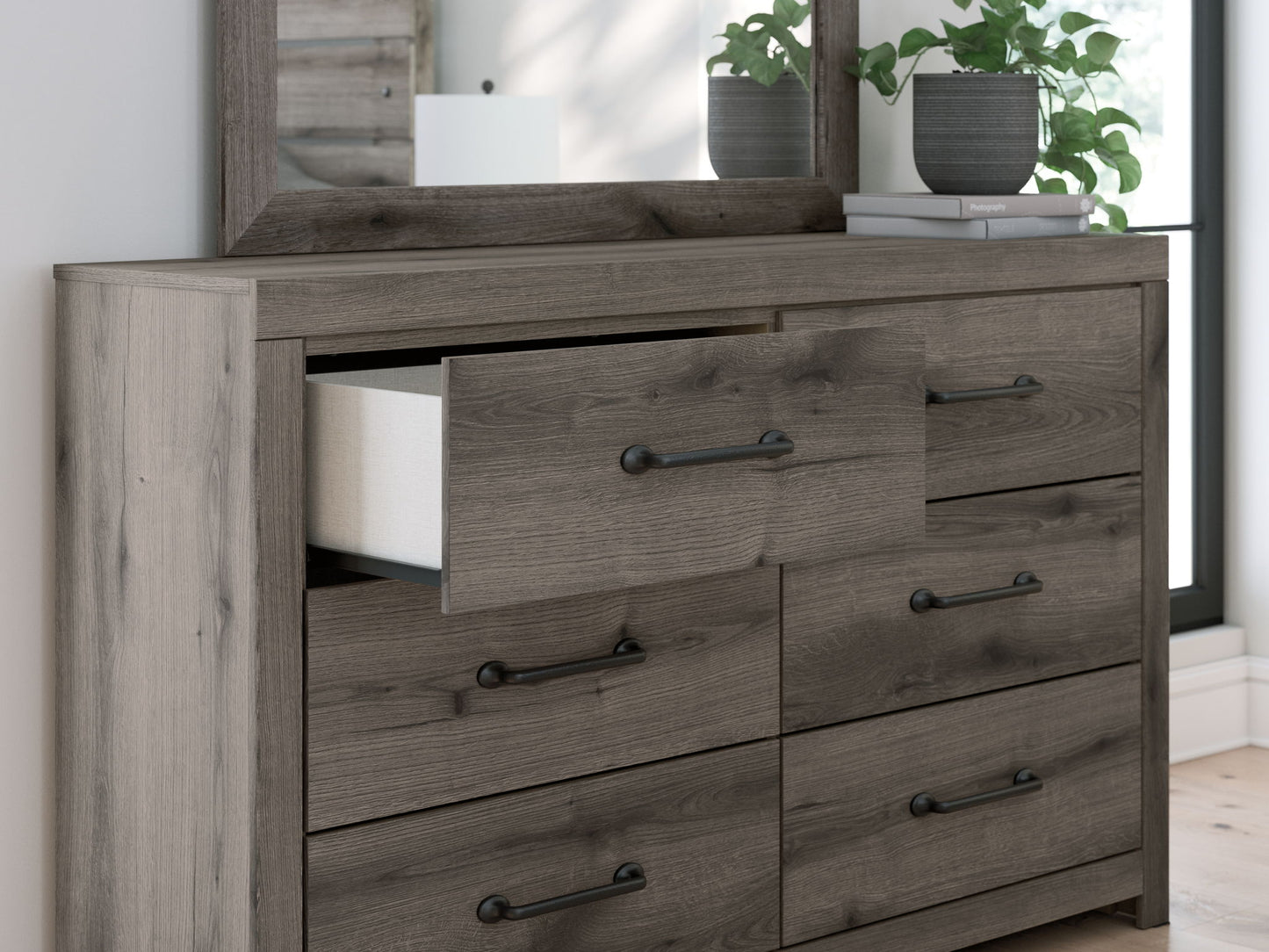 Graystorm - Dresser And Mirror - Brown Gray