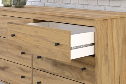 Bermacy - Six Drawer Dresser - Light Brown