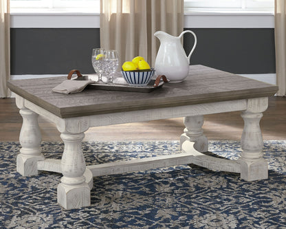 Havalance - Rectangular Cocktail Table - Gray / White
