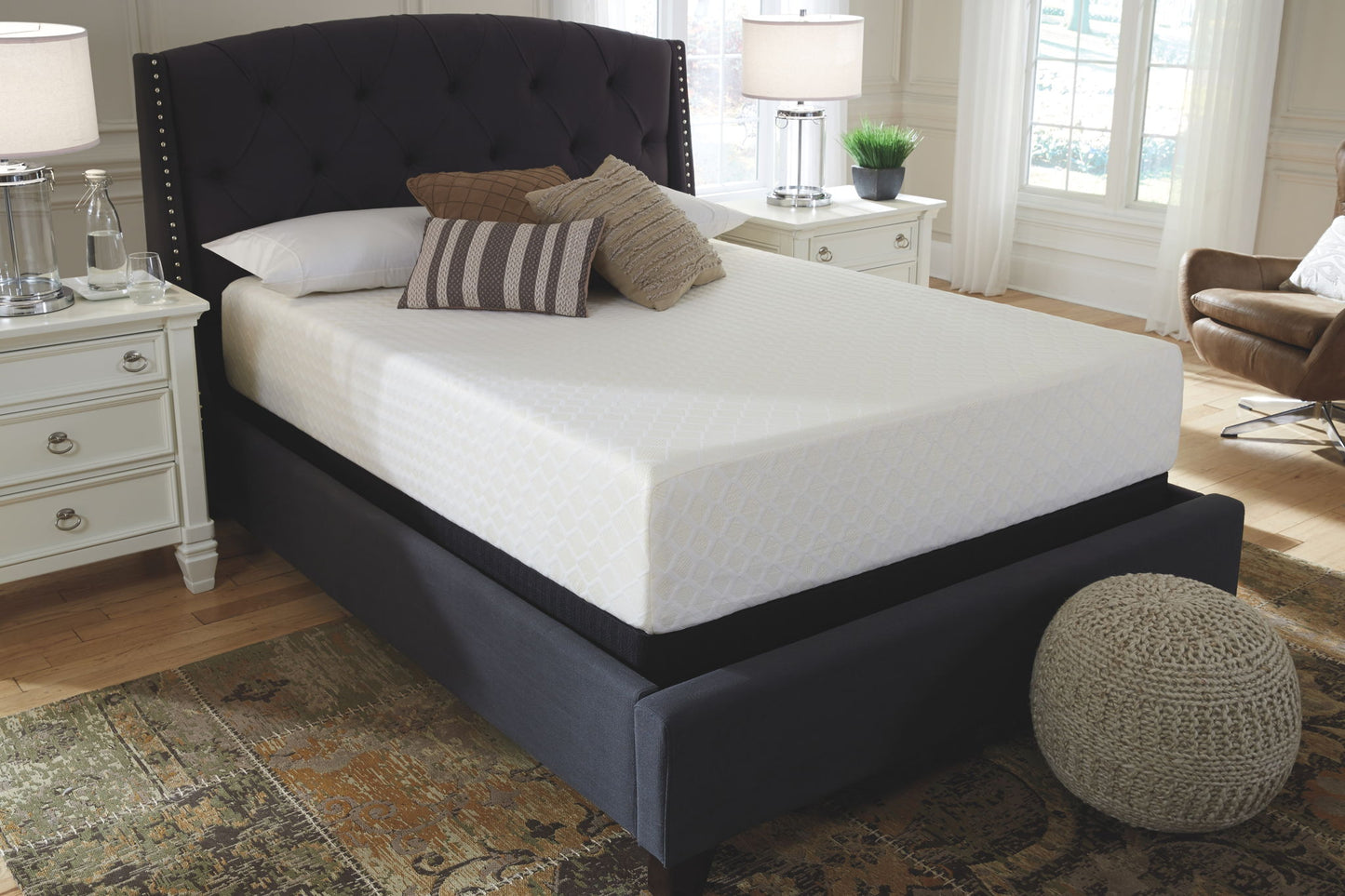 Chime 12 Inch Memory Foam - California King Mattress - 12-inch - White
