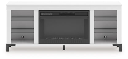 Brollevi - TV Stand With Fireplace - White