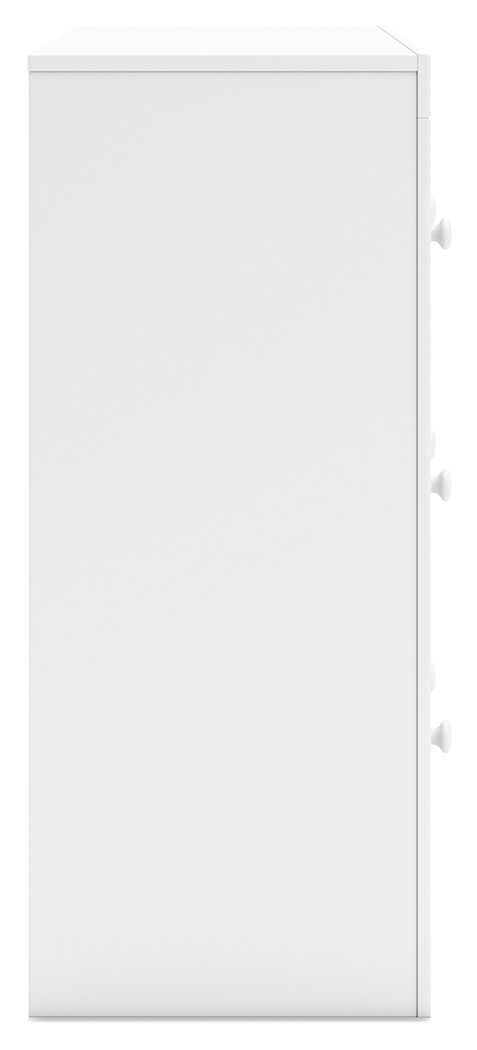 Mollviney - Six Drawer Dresser - White