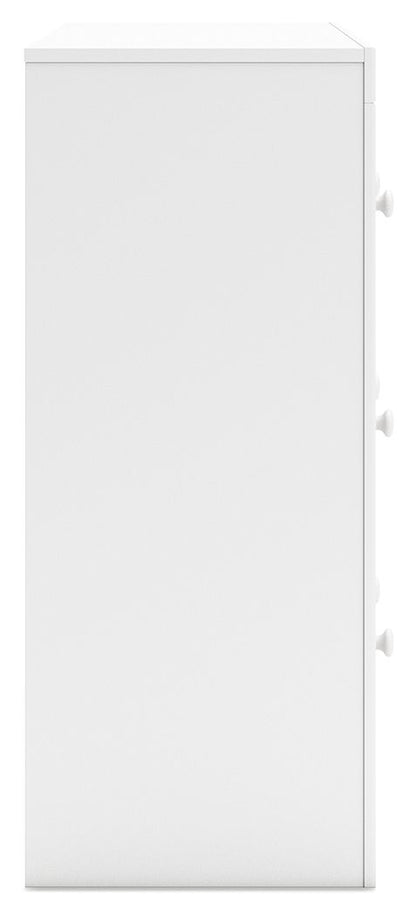 Mollviney - Six Drawer Dresser - White