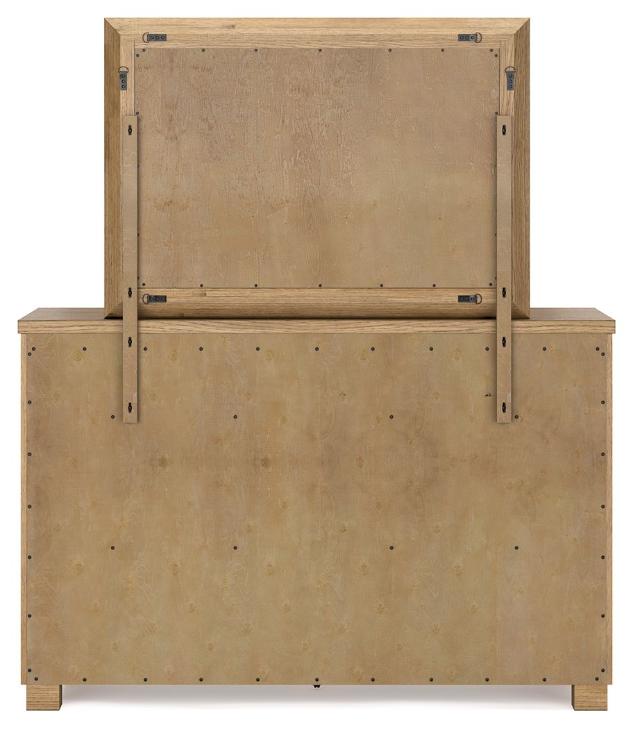 Galliden - Dresser And Mirror - Light Brown