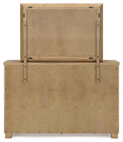 Galliden - Dresser And Mirror - Light Brown