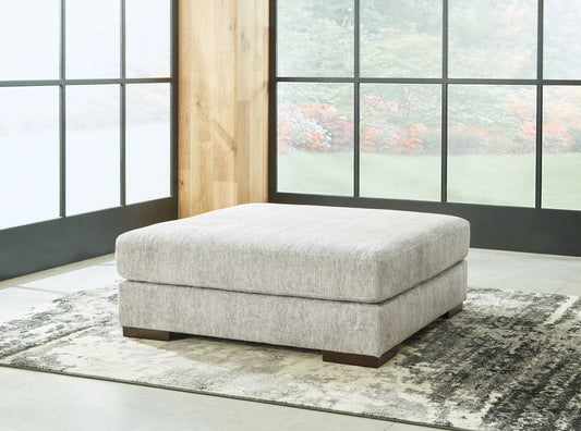 Regent Park - Oversized Accent Ottoman - Pewter